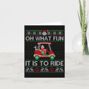 Carte Funky Golf Panier Correspondant Famille Noël Oh Wh