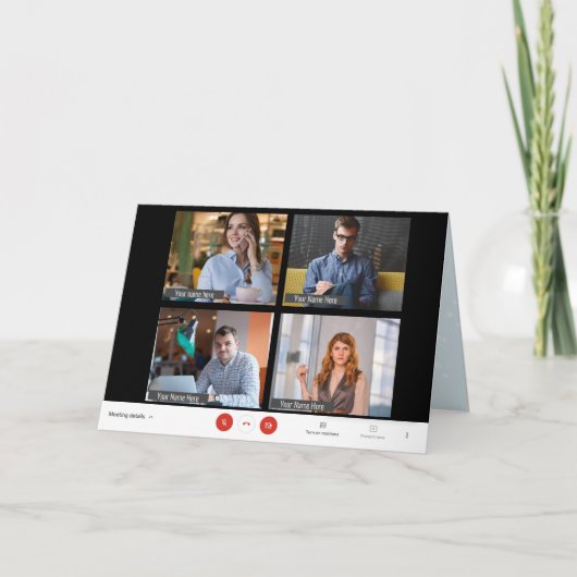 Carte Funky Online Zoom Réunion Noël (Devant)