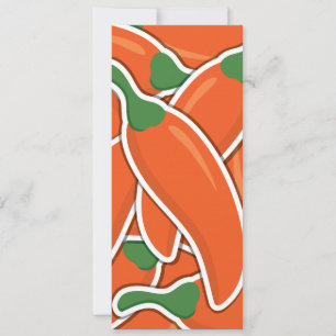 Carte Funky orange chilli peppers