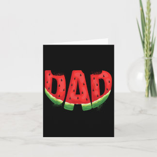 Carte Funky Papa Watermelon Été Fruit Famille Correspond