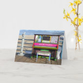 Carte Funky Piano Greeting Card! (Fleur jaune)
