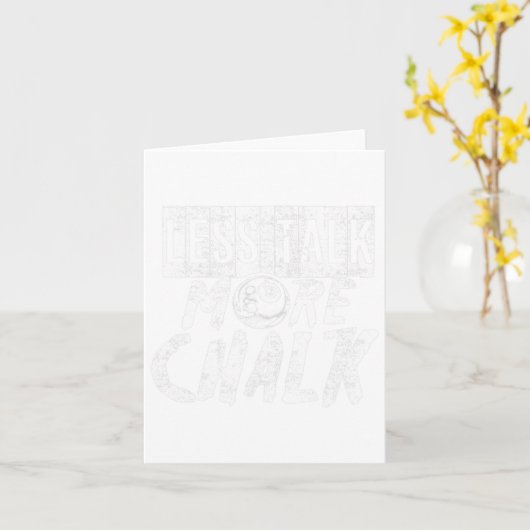 Carte Funky Pool Billard Pun Moins Parler Plus Chalk (Fleur jaune)