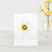 Carte Funky Sarcastic Beer Pool Billard Équipe Slogan (Fleur jaune)