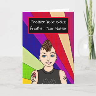 Carte Funky Sarcastic Pop Art Anniversaire