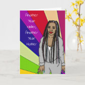 Carte Funky Sarcastic Pop Art Anniversaire (Fleur jaune)