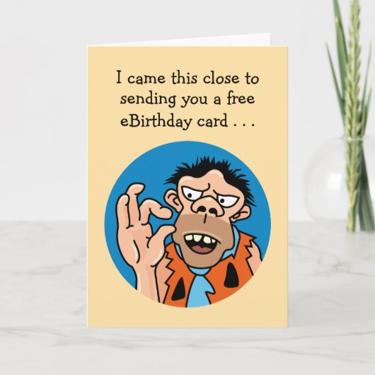 Carte Funky Stone Age Birthday Card (Devant)