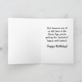 Carte Funky Stone Age Birthday Card (Intérieur)