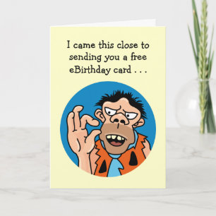 Carte Funky Stone Age Birthday Card