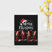 Carte Funky Trump Dance Santa Claus Joyeux Noël (Fleur jaune)