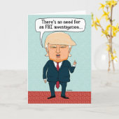 Carte Funky Trump FBI Investigation Anniversaire (Fleur jaune)