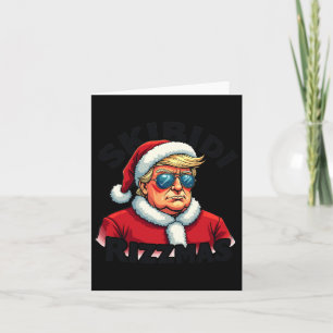 Carte Funky Trump Noël Père Noël Trump Skibidi Ri