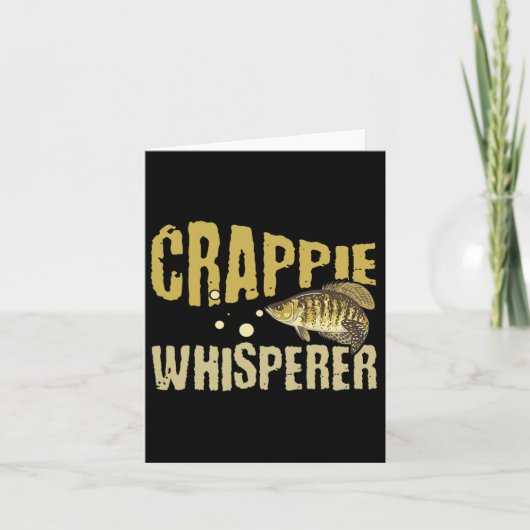 Carte Funky Vintage Crappie Whisperer Fishing (Devant)