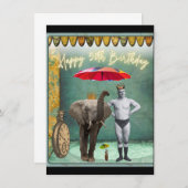 Carte Funky Vintage Strongman 50e anniversaire (Devant / Derrière)