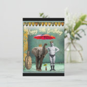 Carte Funky Vintage Strongman 50e anniversaire (Debout devant)