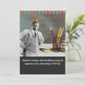 Carte Funky Welcome Enseignant Vintage Black Man (Debout devant)