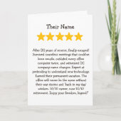 Carte Funning retirement co worker 4 stars (Devant)