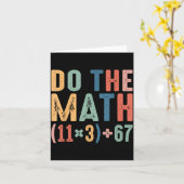 Carte Funny 100 Days School Math Equation Do The Math 10 (Fleur jaune)
