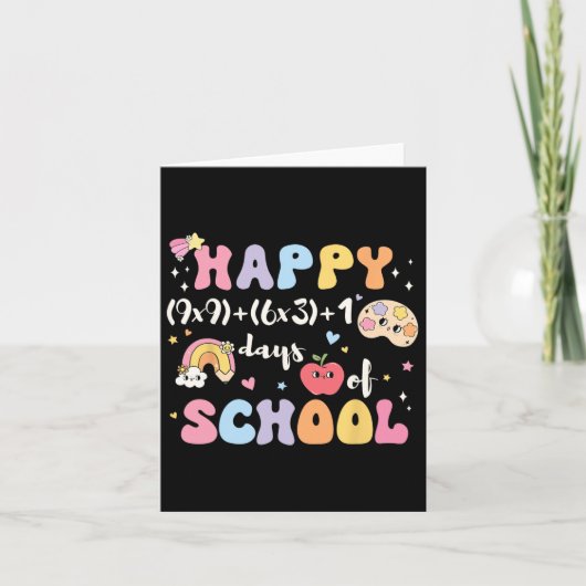 Carte Funny 100th Day Math Formula 100 Days Of School Ma (Devant)