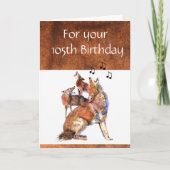 Carte Funny 105e anniversaire Howling Coyote (Devant)