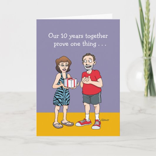 Carte Funny 10th Anniversary Card (Devant)