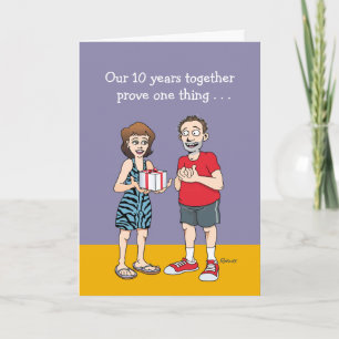 Carte Funny 10th Anniversary Card