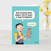 Carte Funny 14e anniversaire (Fleur jaune)