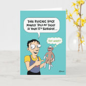 Carte Funny 15e anniversaire (Fleur jaune)