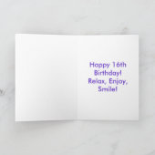 Carte Funny 16e anniversaire (Intérieur)