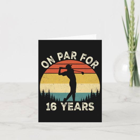 Carte Funny 16e anniversaire Golf Golfeur 16 ans Golf B (Devant)