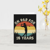 Carte Funny 16e anniversaire Golf Golfeur 16 ans Golf B (Fleur jaune)