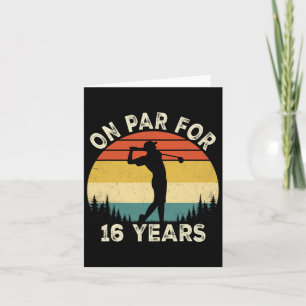 Carte Funny 16e anniversaire Golf Golfeur 16 ans Golf B