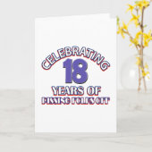 Carte FUNNY 18 ans de design (Fleur jaune)