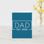 Carte Funny 1st Time Dad Est 2026 New Dad New First Fath (Fleur jaune)