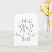 Carte Funny 2007 Britney Motivational  (Fleur jaune)