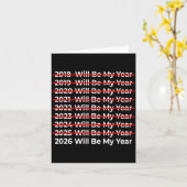 Carte Funny 2026 Will Be My Year Quote - Happy New Year (Fleur jaune)