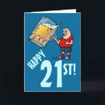 Carte Funny 21st Birthday Card avec dessin de la grande<br><div class="desc">Envoyez des voeux d'anniversaire amusants à votre buveur de bière préféré sur leur grand 21! 
 Customise ! Changez cette carte pour qu'elle corresponde à votre goût...  changez le libellé,  la couleur arrière - plan ou ajoutez votre propre message ! Cliquez simplement sur "customisez-le". 
 Santé!</div>