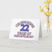 Carte FUNNY 22 ans de design (Fleur jaune)