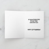 Carte Funny 22e anniversaire (Intérieur)