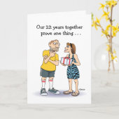 Carte Funny 22e anniversaire (Fleur jaune)