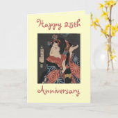 Carte Funny 25th Anniversary Card - Personnalisable (Fleur jaune)