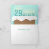 Carte Funny 29 Encore Anniversaire Cake Candles mignonet (Intérieur)