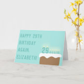 Carte Funny 29 Encore Anniversaire Cake Candles mignonet (Fleur jaune)