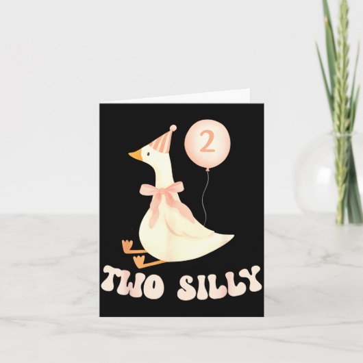 Carte Funny 2nd Birthday Two Silly Goose 2 Year Old Birt (Devant)