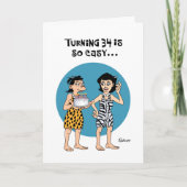Carte Funny 34e anniversaire (Devant)