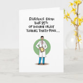 Carte Funny 34th Birthday Card (Fleur jaune)