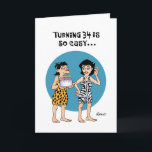 Carte Funny 34th Birthday Card<br><div class="desc">Funny 34th Birthday Greeting Card pour une femme spéciale de 34 ans</div>