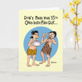 Carte Funny 35e anniversaire (Fleur jaune)