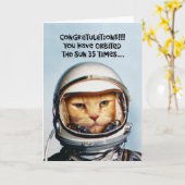 Carte Funny 35e anniversaire (Fleur jaune)