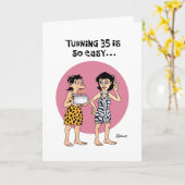 Carte Funny 35e anniversaire (Fleur jaune)