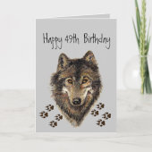Carte Funny, 39e Forty Nine Birthday Wolf, Wolves (Devant)